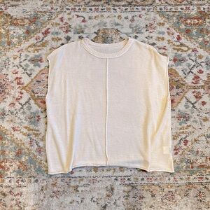 Flowy cream sweater vest